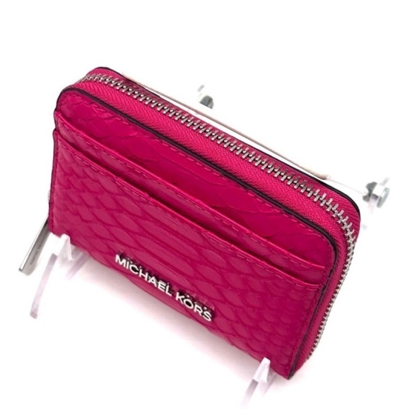 Michael Kors Medium ZA Card Case Wallet Electric Pink Multi - Picture 5 of 9